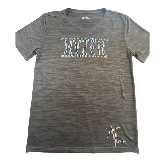 Disc Golf Shirt HOLOGRAPHIC HYZER Logo Unisex Jersey Active XL Grey Dri Fit - Picture 9 of 12